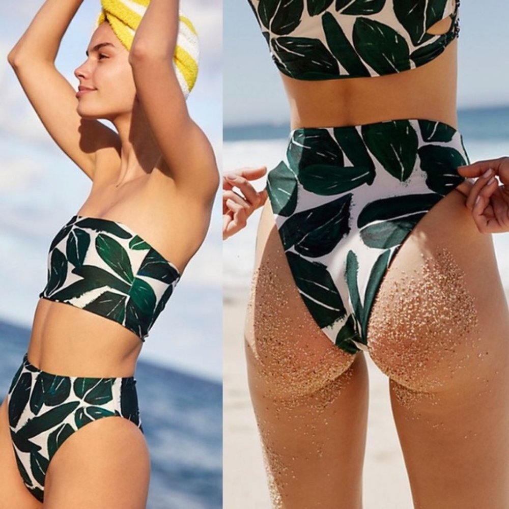Stone Fox Swim High Waist Mele Leaf Sumatra Bottom